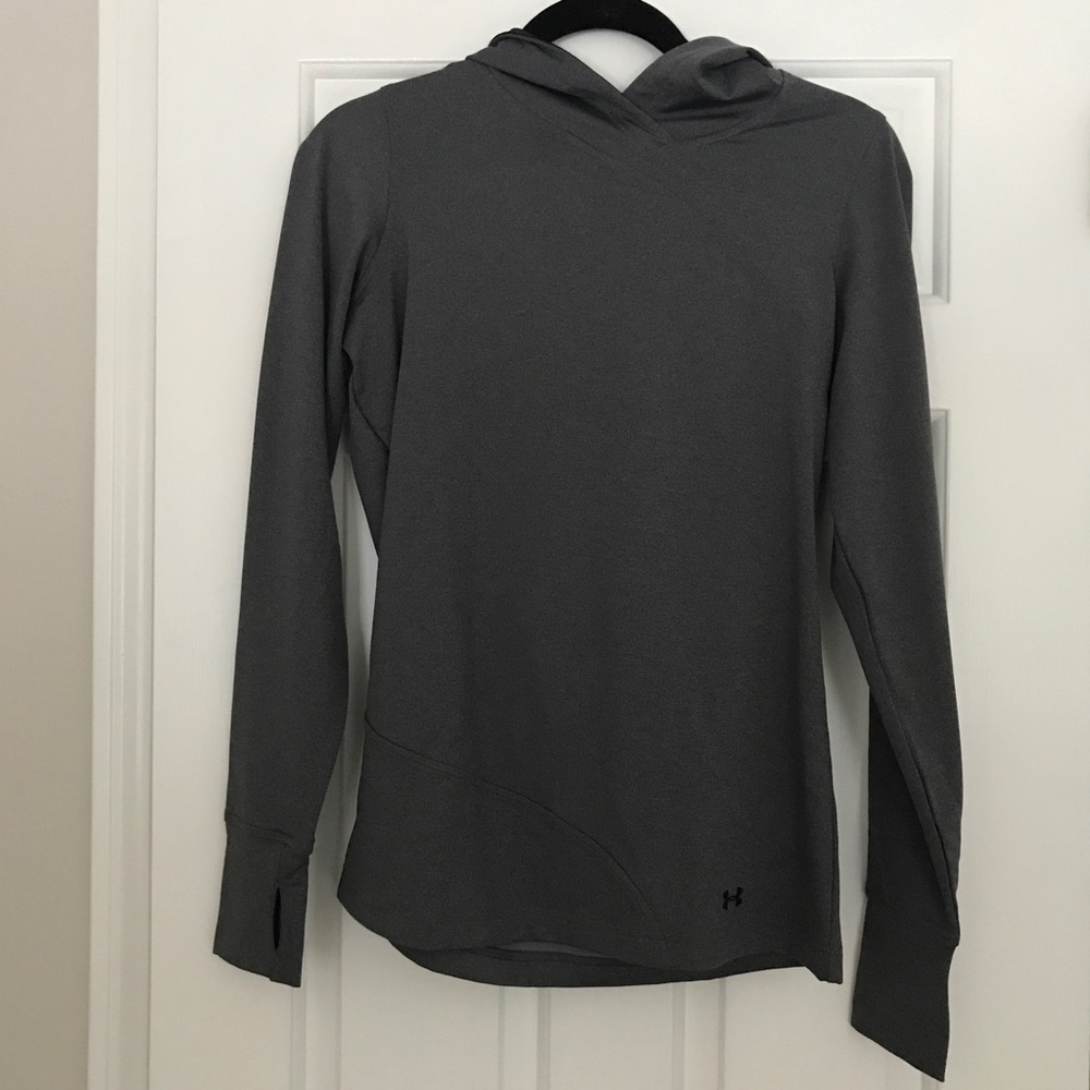 Under Armour hooded top, grey, size Medium